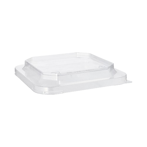 25 Deckel für Salatschalen Lunchboxen PET eckig 2,5 cm x 16,2 cm x 16,2 cm transparent