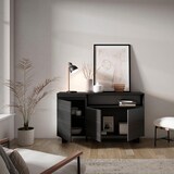 thumbnail of Sideboard, Küche, Schrank, Dielenschrank, 150x35x87cm, 3 Türen, Industriedesign, Moderner Stil, Schwarz _ 67_6
