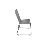 thumbnail of Gartenstuhl Outdoor-Seilstuhl Farbe Grau mit Eisen-Gestell in schwarz ISRA (4er Set)