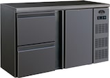 thumbnail of Gastro Barkühler Bar-Kühlschrank schwarz 1 Tür 2 Schubladen 350 l, 1462x513x860 mm 0-10°C