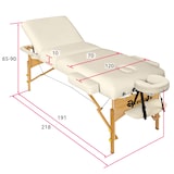 thumbnail of 3 Zonen Massageliege mit 10cm Polsterung und Holzgestellbeige