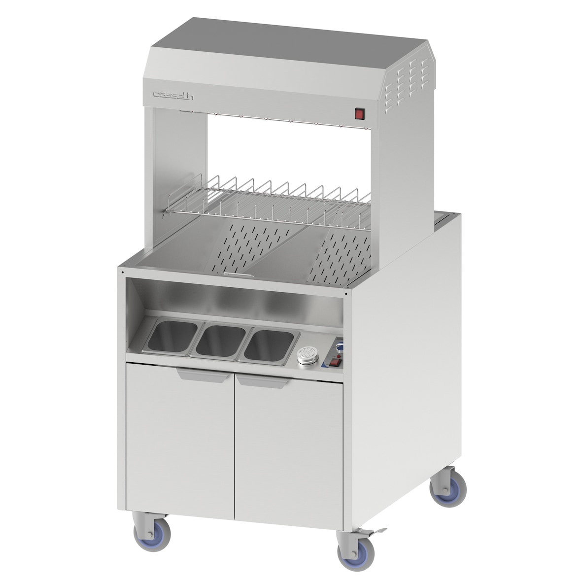 Dubbel verwarmd zout- en serveerstation serveerluik - 800 CPDSDCT800 Casselin