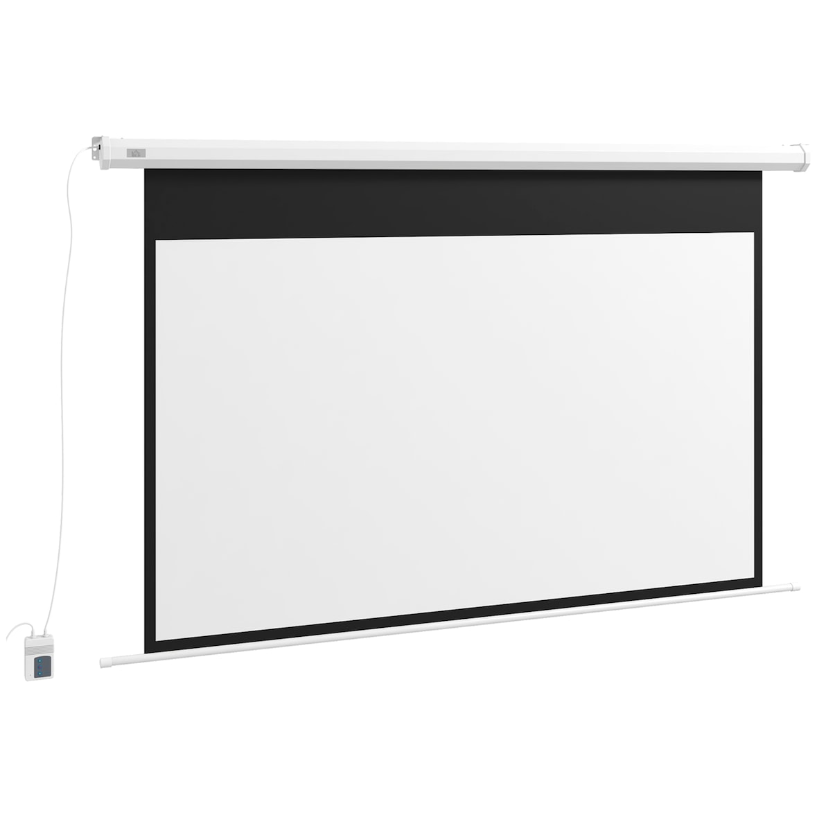 Beamerscherm / Projectiescherm 84 inch 16:9 - Met Afstandsbediening - wit