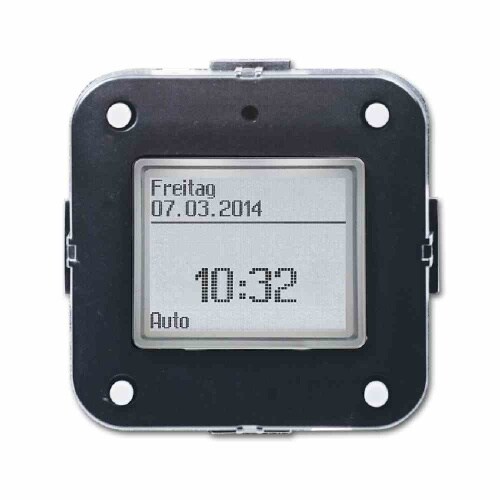 TIMER Jalousie-Schaltuhr, Unterputz, schwarz, glänzend, integrierte Zeitschaltuhr, mit Helligkeitssensoranschluss, mit Astro-Programm