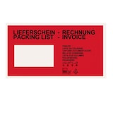 thumbnail of 250 rote Begleitpapiertaschen Lieferscheintaschen DIN lang Lieferscheinhüllen