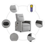 thumbnail of vidaXL Massagesessel Elektrisch Wolkengrau Stoff