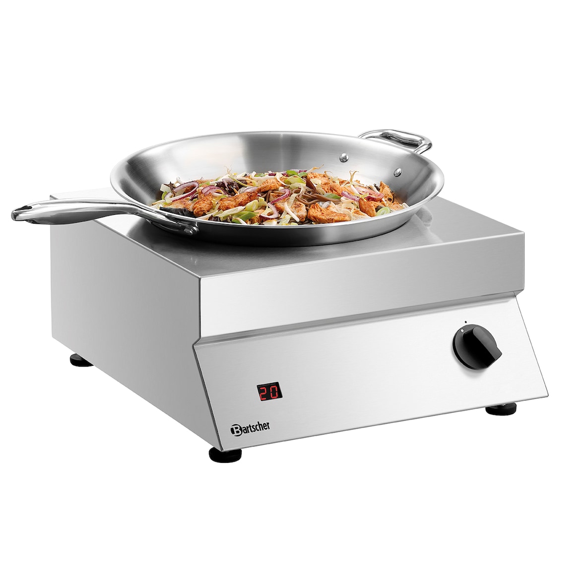 Inductiewok 30/293 | 3kW | Wokplaat Glaskeramiek | 400x455x180(h)mm