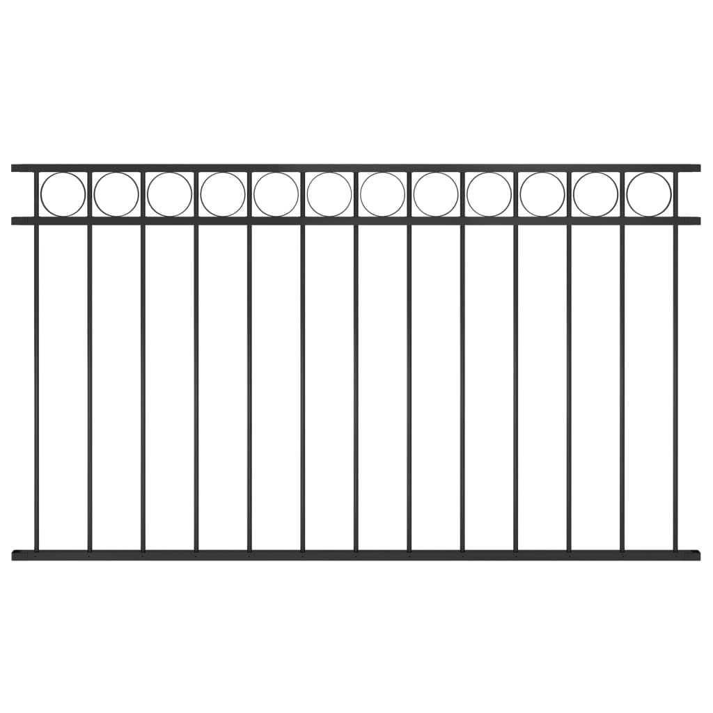 vidaXL Zaunelement Stahl 1,7x0,8 m Schwarz