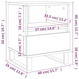 thumbnail of Table de chevet gris béton 40x35x50 cm bois d’ingénierie – Modèle Velours