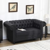thumbnail of HOMCOM Moderno Divano Due Posti Chesterfield in Ecopelle Marrone Scuro