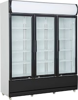 thumbnail of Kühlschrank BONGO | 3x Glastür & Display | 1065 Liter, HxBxT 197,3x160x61cm | +1/+10°C | Grau, Front Schwarz + CHEFGASTRO Geschirrtuch