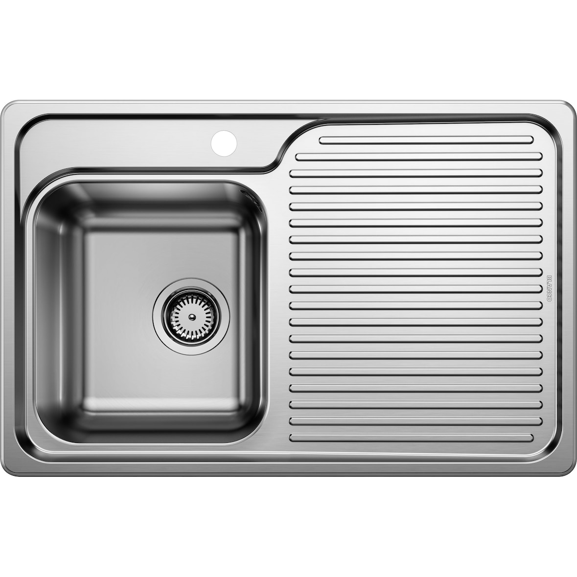 BLANCO CLASSIC 40 S Einbauspüle / Edelstahl / Seidenglanz / links / Stopfen -