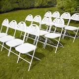 thumbnail of Rekkem confortevole sedia pieghevole in HDPE 45 x 45 x 89cm x4 Bianco