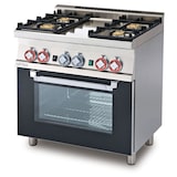thumbnail of Cucina gas 4 fuochi con forno gas statico e grill. Misure 80x60 h90 cm. Porta vetro. Modello CF4-68G