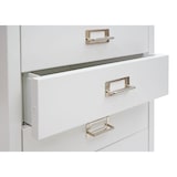 thumbnail of Rollcontainer | HxBxT 75x40x41cm | Metall 5 Schubladen | Weiß | Schubladenschrank Stahlschrank Aktenschrank