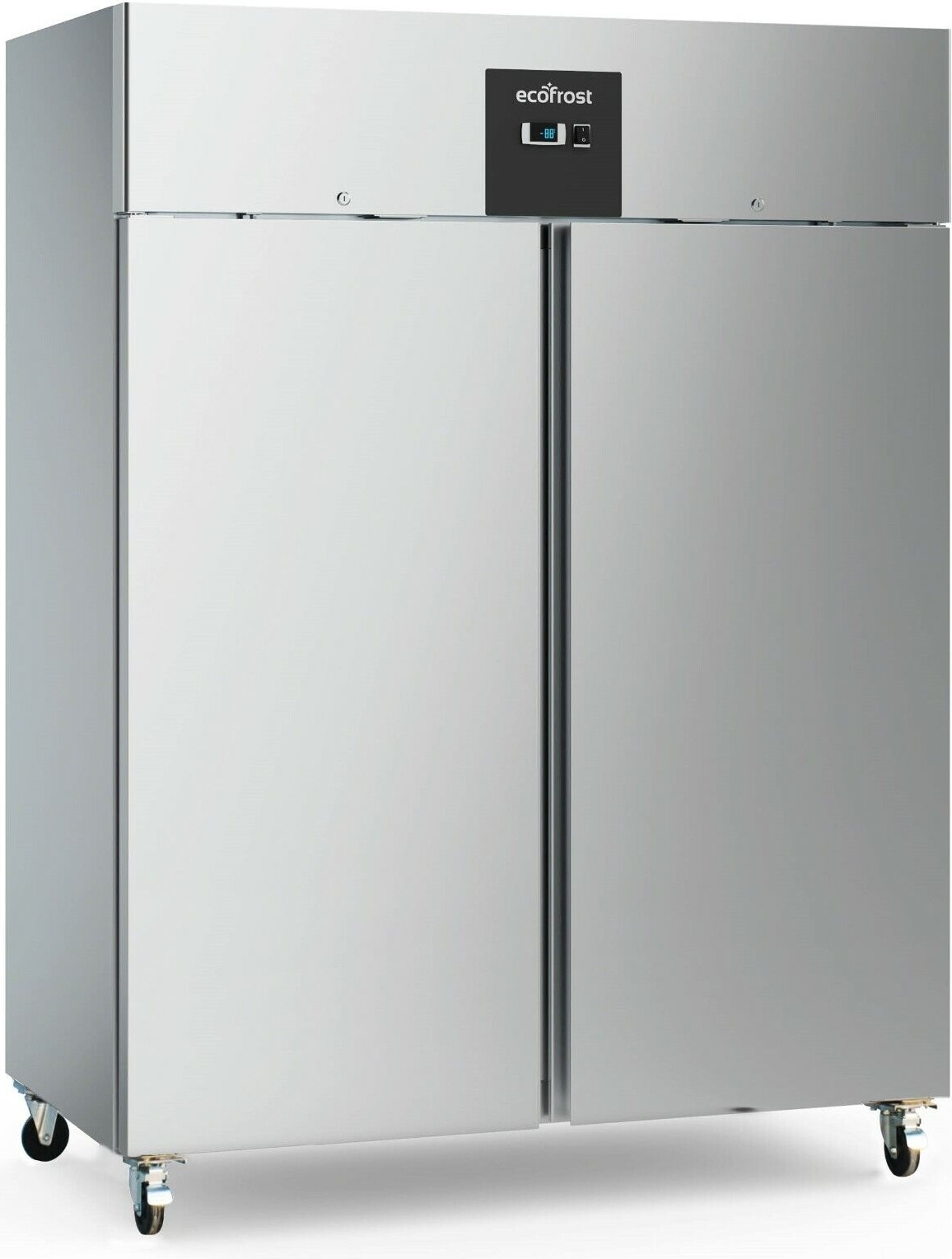 Gastro Edelstahl Kühlschrank 2 Türen 1340x810x2010mm 1200l 2/1GN +2/+8°C