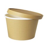 thumbnail of MONOUSO - Kraft Kartonnen Deksel voor Kartonnen Pot Ø9,0cm (25 Stuks)