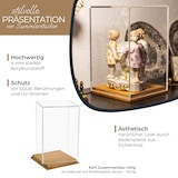 thumbnail of Acryl Vitrine mit Holzsockel für Figuren, HMF 46881, 14 x 14 x 22 cm