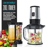 thumbnail of Arendo Standmixer 700 W, Edelstahl Mixer & Zerkleinerer 1,2L 2IN1 inkl. 2x Mixbehälter je 0,57L
