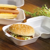 thumbnail of Starpak 100 hamburgerboxen met scharnierend deksel, XPS 7,5 cm x 12 cm x 12 cm wit