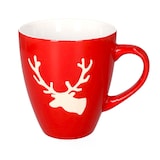 thumbnail of 6er Set Kaffeebecher Hirsch konisch 400 ml 2x Rot, Grün, Grau Glühwein Tasse