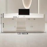 thumbnail of 【B Duihao120cm】Empfangstheke Theke geschwungene Tresen Kasse Empfangstresen Weiß