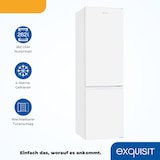 thumbnail of Exquisit Kühl-Gefrierkombination, 262 Liter, Alarm-Funktion, 4 Glasablagen, 3 Gefrierschubladen, 4-Sterne-Gefrierfach, KGC265-70-040D weiss