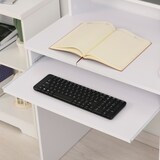 thumbnail of Scrivania Compatta Computer in Legno Bianco Ripiano Tastiera