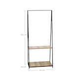 thumbnail of Metallgarderobe Dreieckige mit 2 Regalen Osto 150x64x40cm 7house