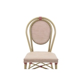 thumbnail of METRO PROFESSIONAL Silla apilable, aluminio/tejido sintético, con aspecto de bambú, rojo/beige