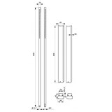 thumbnail of Kit tringle plate blanc pour hauteur porte 3,00 m