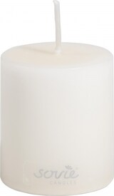 thumbnail of Sovie CANDLES Stumpenkerze in Creme Ø 50 mm x H 60 mm - 24 Stück - Brenndauer ca. 16 Std. - Votivkerze Flachkopf Blockkerze