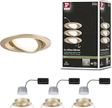 thumbnail of Paulmann Spot encastré LED 3-Step-Dim Nova Coin Kit de base orientable  rond 84mm 50° Coin 3x6W 3x470lm 230V gradable 2700K Doré mat 92406