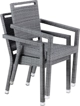thumbnail of METRO PROFESSIONAL Sedia impilabile con braccioli e maniglia Barbados, rattan sintetico, grigio