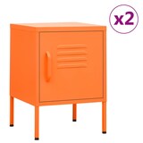 thumbnail of vidaXL Nachttische 2 Stk. Orange 35x35x51 cm Stahl