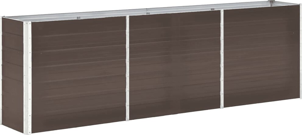vidaXL Garten-Hochbeet Verzinkter Stahl 240×40×77 cm Braun