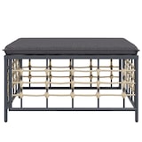 thumbnail of vidaXL Gartenhocker mit Dunkelgrauem Kissen Poly Rattan