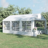 thumbnail of Carpa para Fiestas 6x3 m Cenador Pabellón de Jardín con 4 Paneles Laterales 2 Puertas Enrollables y 6 Ventanas Protección UV para Eventos Bodas