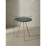 thumbnail of Beistelltisch Echter Marmor Grün 38x38x44cm Anstelltisch Metall Gold, Kleiner Dreibein Sofatisch Rund, Wohnzimmertisch Couch Modern, Couchtisch