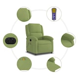 thumbnail of vidaXL Massagesessel Elektrisch Hellgrün Samt