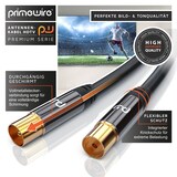 thumbnail of Primewire HDTV Antennenkabel mit 4-fach Schirmung IEC-Stecker zu RF-Buchse / 75 Ohm / 135dB - 1 m