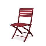 thumbnail of Chaise de jardin pliante en aluminium rouge carmin - MARIUS