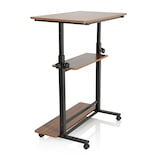 thumbnail of Arbeitstisch / Schreibtisch WORKSTATION II 50 x 80 cm schwarz / walnuss hjh OFFICE