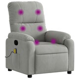 thumbnail of vidaXL Massagesessel Hellgrau Mikrofasergewebe