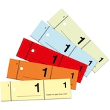 thumbnail of Garderobennummern A6 farbig sortiert 100 Blatt / Block farbig sortiert