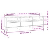 thumbnail of vidaXL TV-Schrank Weiß 150x30x44,5 cm Holzwerkstoff