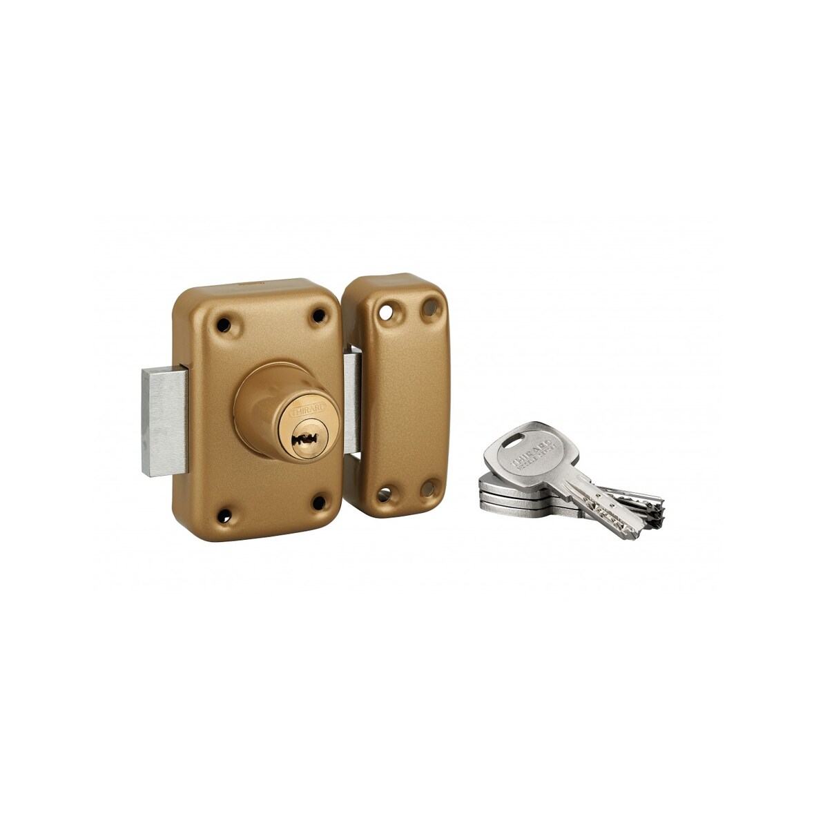 Verrou pour porte d'entrée vitrée Transit 2 à cylindre double 50 mm