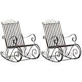 thumbnail of Lot de 2 Fauteuils à bascule d'extérieur Smilla en fer forgé Bronze