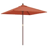 thumbnail of Helloshop26 - Gartenschirm mit Holzstange 198 x 198 cm orange 02_0008363