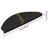 thumbnail of vidaXL Stufenmatten Selbstklebend 15 Stk. 65x22,5x3,5 cm Anthrazit